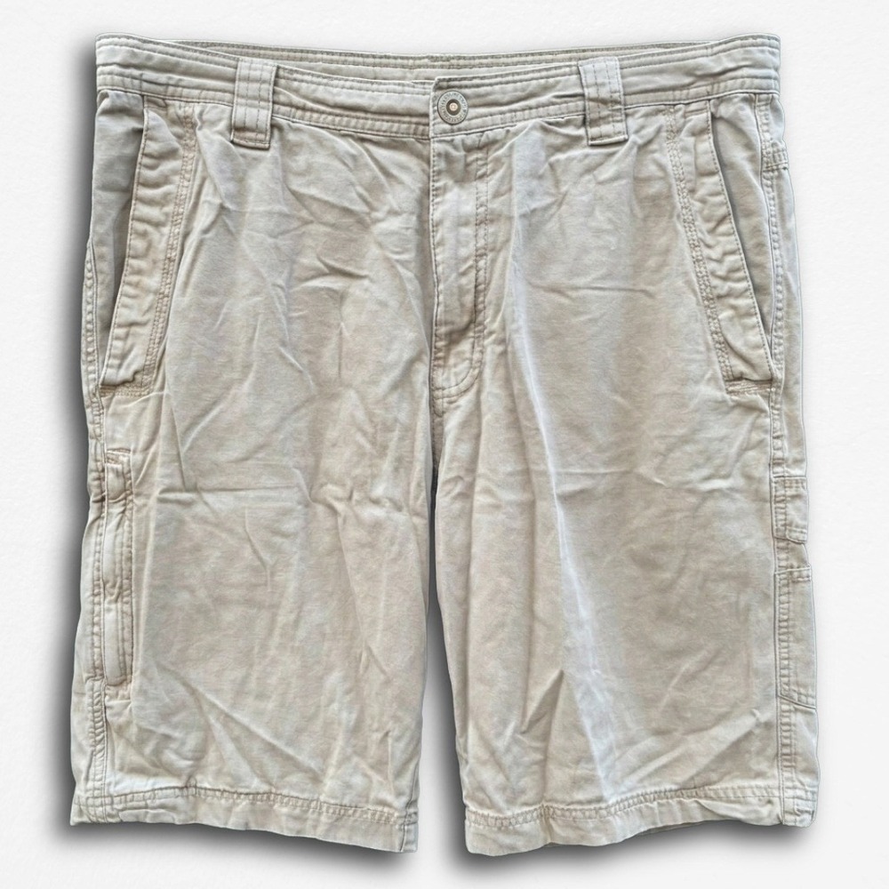 Columbia Mens Khaki Cargo Shorts Tan Cotton Casual Outdoor Hiking Size 36 x‎ 11